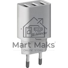 Сетевой адаптер Defender 3xUSB, 5V/3.1А , белый (UPA-31) (83587)