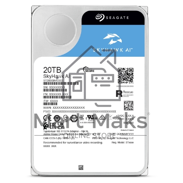 Жесткий диск Seagate SkyHawk AI ST20000VE002 20TB, 3.5