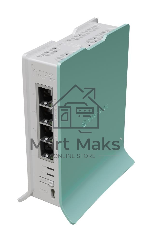 Роутер беспроводной MikroTik hAP ax lite (L41G-2AXD) AX600 10/100/1000BASE-TX голубой