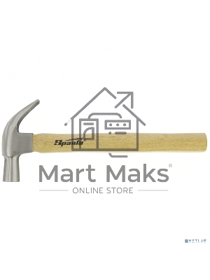 Молоток-гвоздодер Sparta 450 г боек 27 мм деревянная рукоятка