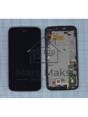 Дисплей для Huawei Ascend Y625 черный с рамкой
