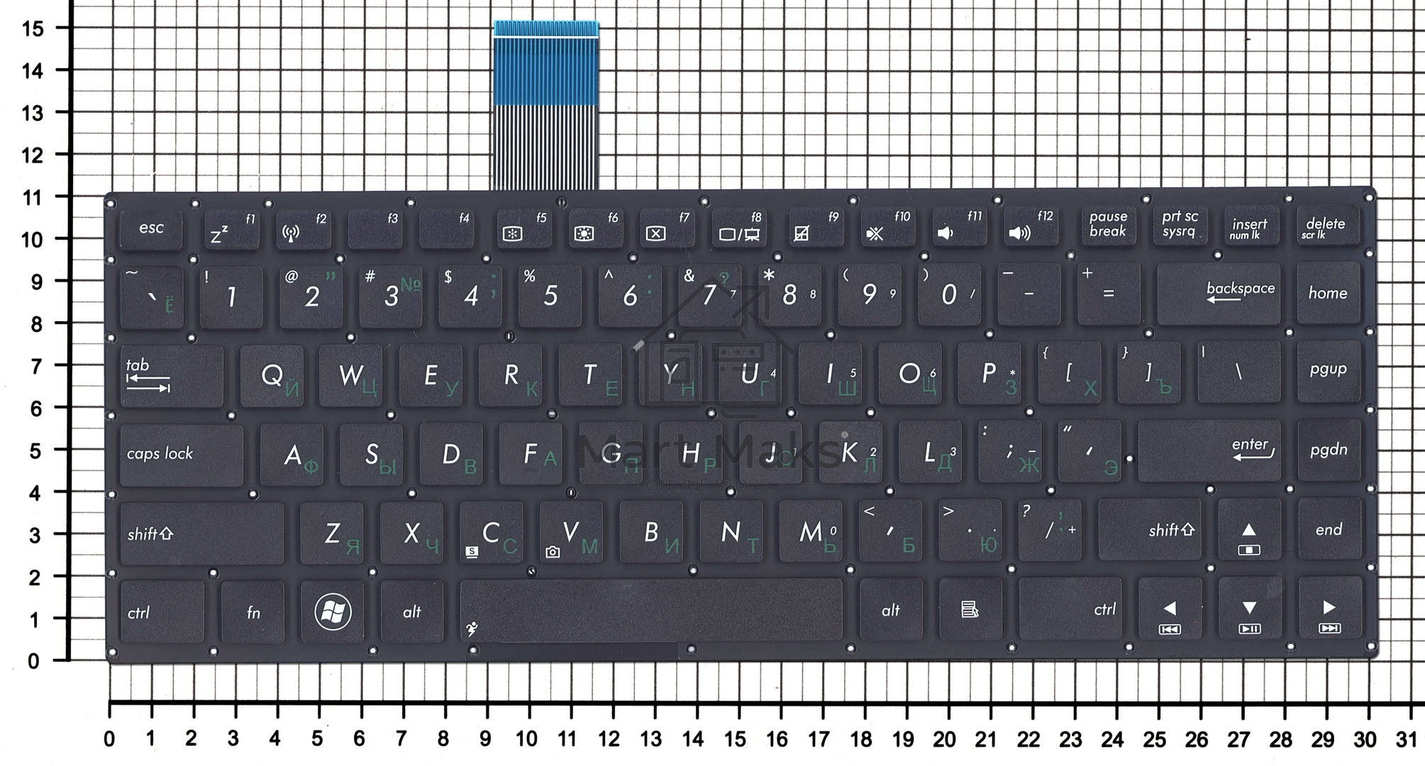 Клавиатура для ноутбука Asus K46 K46C черная