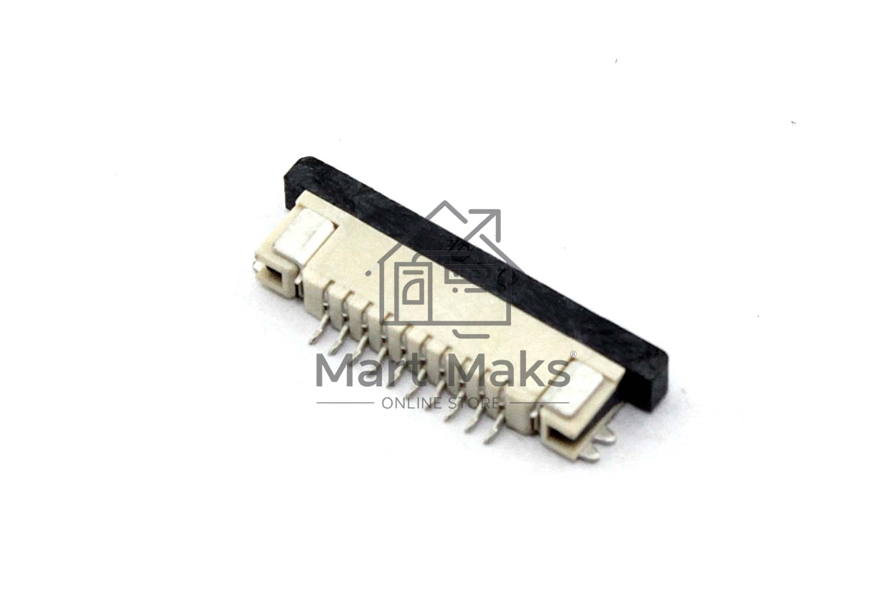 Разъем FPC  Half Coverage Bottom Contact 0.8K-BX-10PWB 10 pin высота 2мм шаг 0,8мм