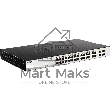 Коммутатор D-Link DGS-1210-28MP/F3A, 24×1 Гбит/с + 4×1 Гбит/с Combo, настраиваемый
