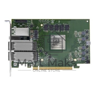 Плата сетевого контроллера, Mellanox Bluefield-2 P-Series SmartNIC 100GbE Dual-Port QSFP56, PCIe Gen4 x16, Crypto Disabled, 16GB on-board DDR, 1GbE OOB management, Tall Bracket, FHHL. (SSTMBF2H516ACENOT)
