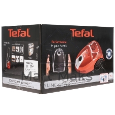 Пылесос Tefal TW3953EA красный/серебристый, 750 Вт, уборка сухая, пылесборник мешок 3 л
