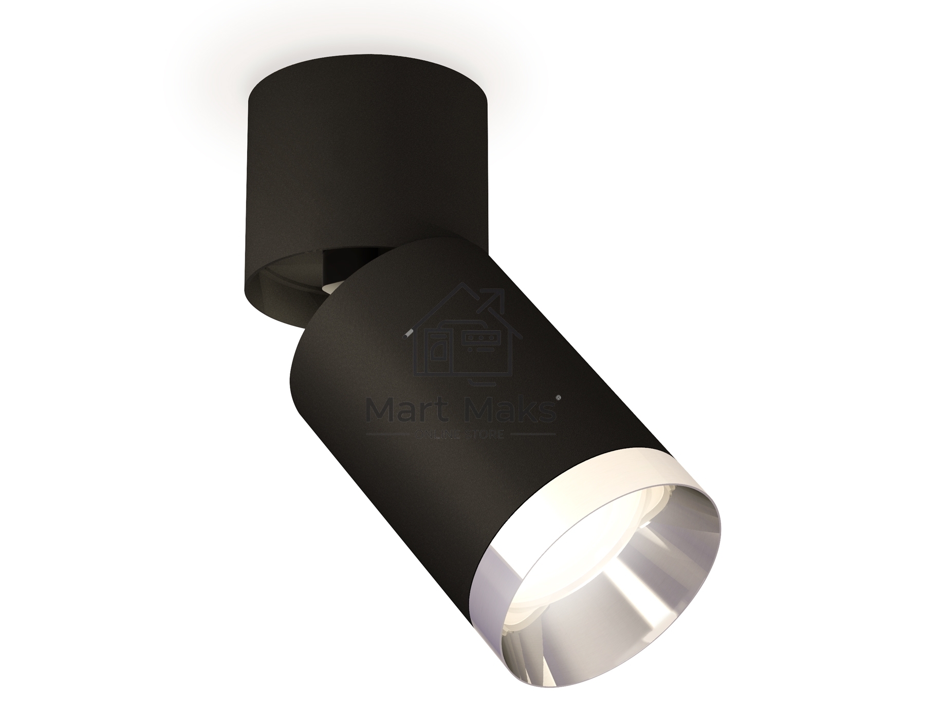 Светильник Ambrella Light XM6313042 SBK/BK/PSL черный песок/черный/серебро полированное MR16 GU5.3 (A2221, C6313, N6132)