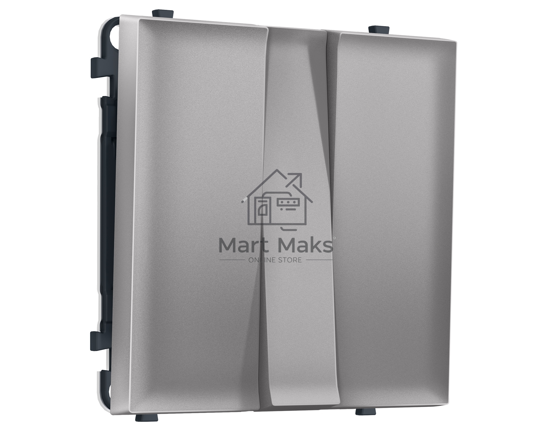Комплект механизма 3-кл выключателя SIGMA Сталь матовый 10A-250V QUANT PRO (SP5050, PR133)