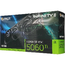 Видеокарта Palit GeForce RTX 5060 Ti Infinity 3, 16 GB GDDR7, 128 bit, 3xDisplayPort, HDMI, GPU 2407 MHz