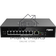 Коммутатор Fanvil PN8, 8×100 Мбит/с 2-Wire PoE + 1×100 Мбит/с Uplink, неуправляемый
