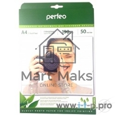 Бумага Perfeo PF-GLA4-190/50 Бумага Perfeo глянцевая, А4 190 г/м2, 50л