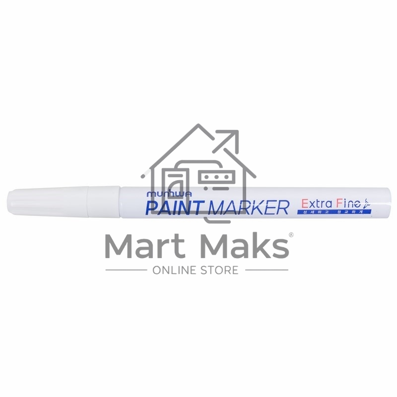Маркер-краска MunHwa «Extra Fine Paint Marker» 1 мм, белая, нитрооснова