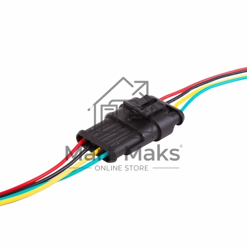 Автомобильный разъем гнездо с проводом 20 см(3-контактный) DJ7031-1.5-21