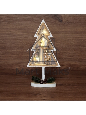 Деревянная фигурка с подсветкой 