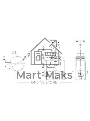 Тумблер 250V 15А (2c) ON-OFF однополюсный (KN-101) Rexant Индивидуальная упаковка 1 шт