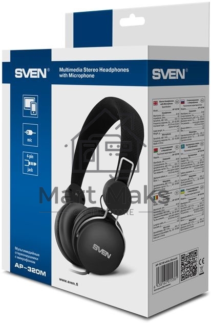 Наушники SVEN AP-320Mчерный микрофон