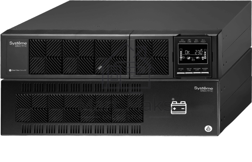 Источник бесперебойного питания Systeme Electriс Smart-Save Online SRT, 8000VA/8000W, On-Line, Extended-run, Rack 2U+3U(Tower convertible), LCD, Out: Hardwire, SNMP Intelligent Slot, USB, RS-232, Pre-Inst. Web/SNMP
