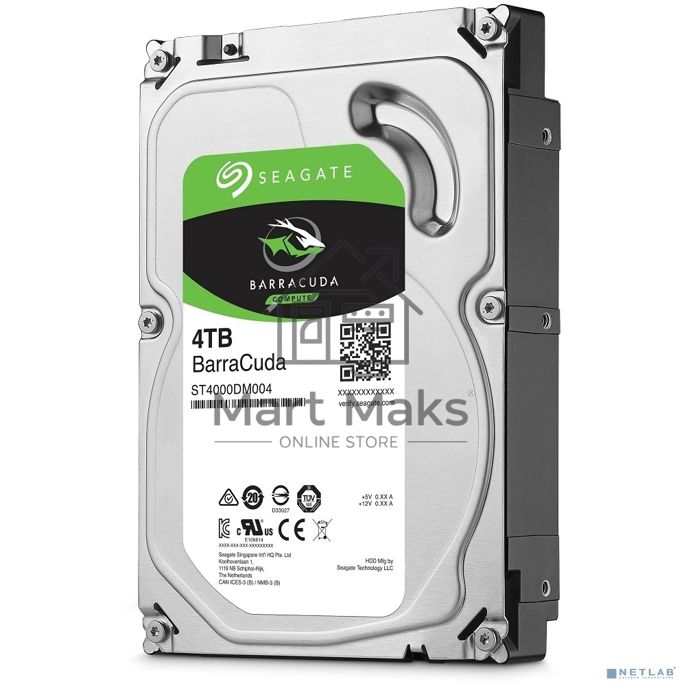 Жесткий диск Seagate Barracuda 3.5 4TB 5400RPM OEM SATA 6GB/S 256MB ST4000DM004