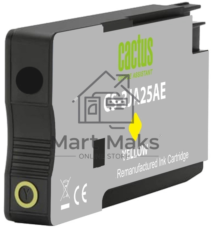 Картридж струйный Cactus CS-3JA25AE 963 жёлтый пигментный (11 мл) для HP OfficeJet 9010/9012/9013/9014/9015/9016/9019/9020/9025