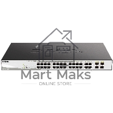 Коммутатор D-Link DGS-1210-28MP/F3A, 24×1 Гбит/с + 4×1 Гбит/с Combo, настраиваемый