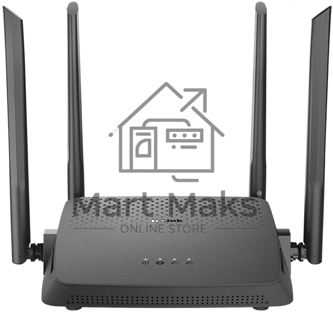 Роутер беспроводной D-Link DIR-825/RU/R7 (DIR-825/RU/R7A) AC1200 10/100/1000BASE-T черный