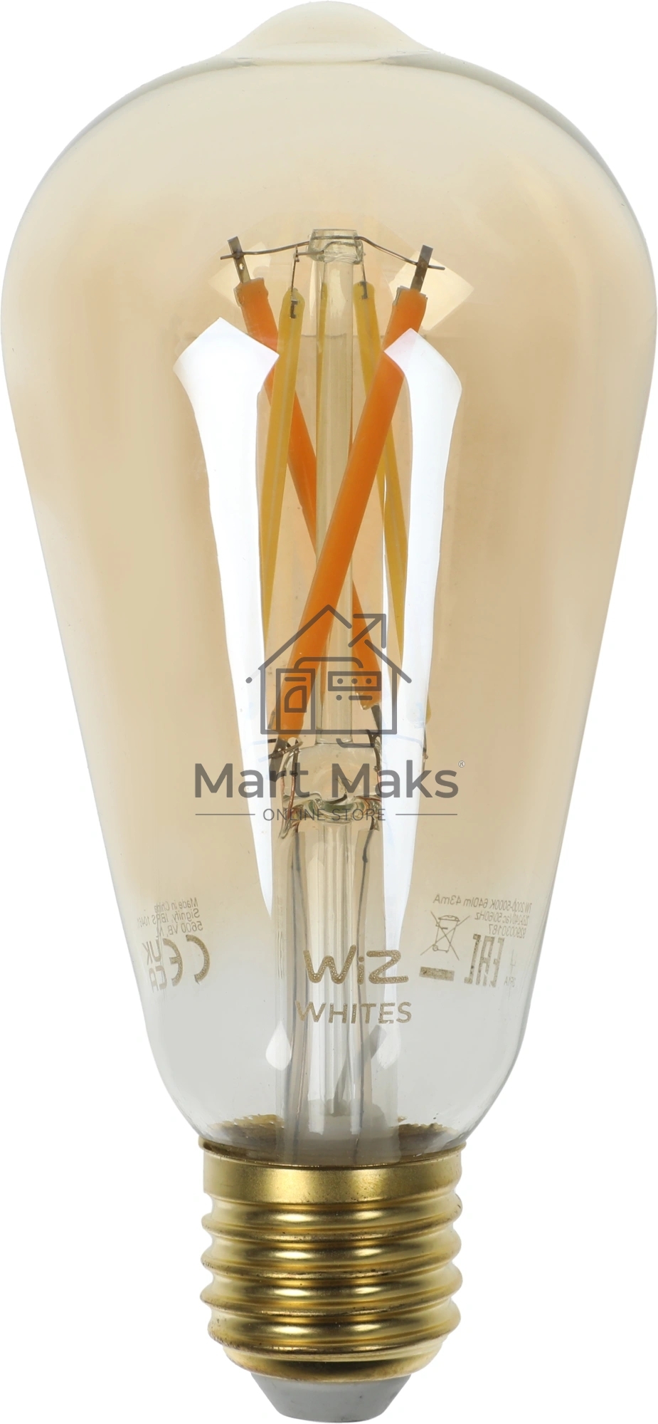 Лампа светодиодная WiZ Wi-Fi BLE50WST64E27920-50Amb1PF/6