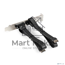 Планка портов в корпус 2xType-C SuperSpeed+ ExeGate BrctUSB32E-2C (USB3.2 Gen2 2xType-E 20Pin Male --> 2xType-C USB 3.2 Gen 2, SuperSpeed+ скорость до 10 Гбит/с, кабель 30 см)
