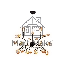 Светильник Ambrella light TR3013/27 DCF/TI темный кофе/янтарь G4/27 max 20W D750*650