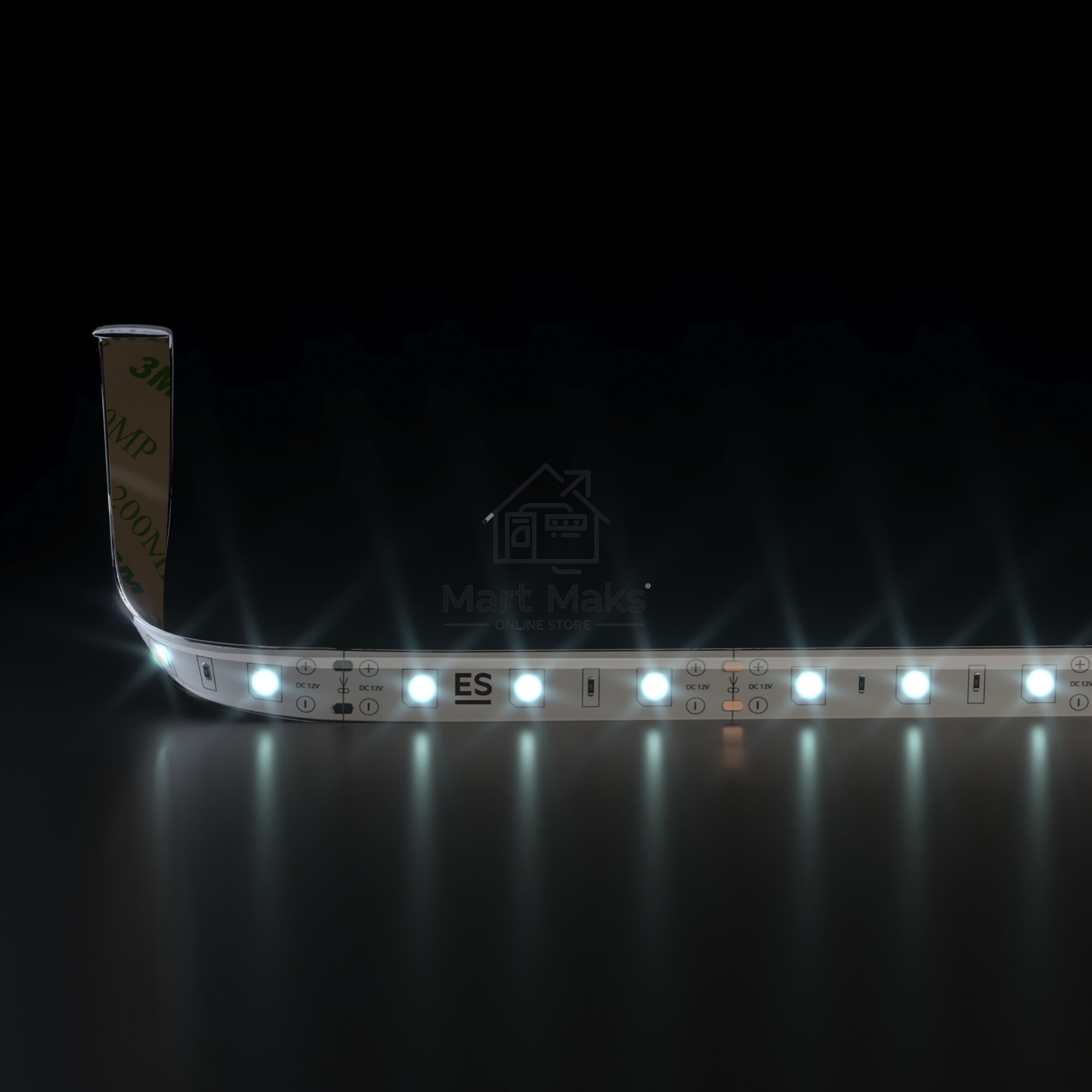 Лента светодиодная 2835 12V 60Led 4,8W IP65 / 60Led 4,8W IP65 6500K холодный белый