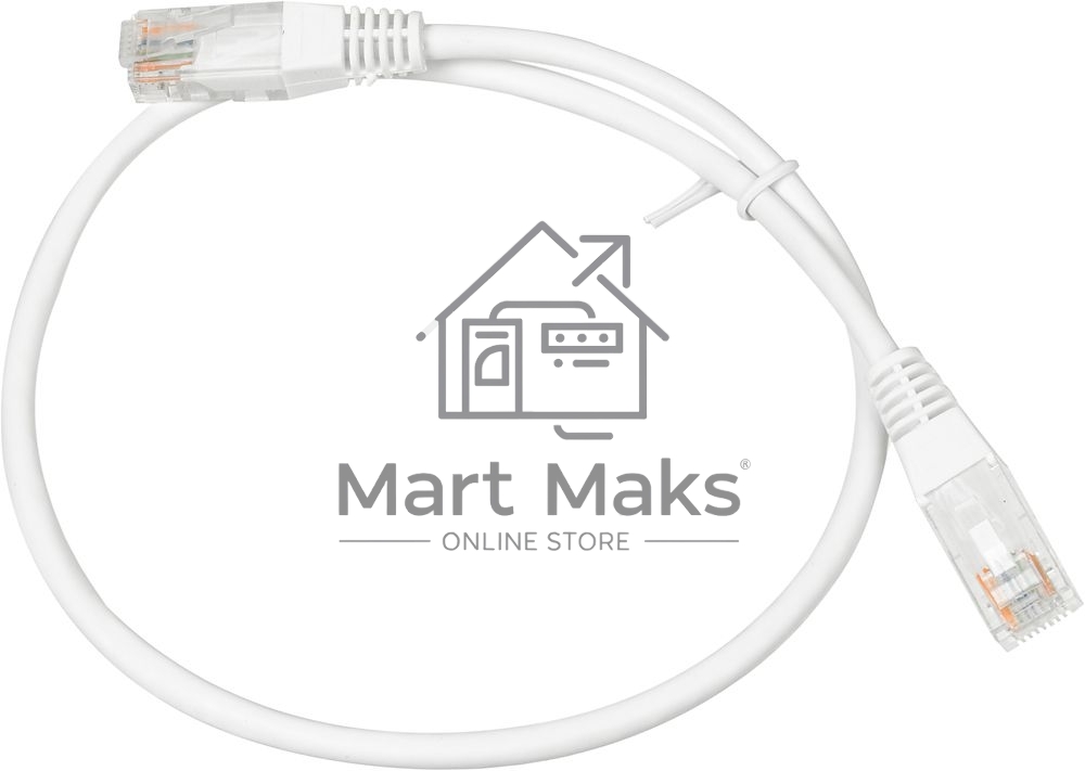 Кабель Патч-корд Lanmaster UTP TWT-45-45-0.5-WH вилка RJ-45-вилка RJ-45 кат.5е 0.5м белый ПВХ
