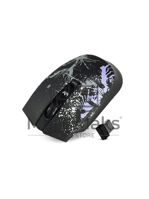 Мышь беспроводная Crown CMM-930W черный, 1600 dpi, радиоканал, USB, кнопки - 4