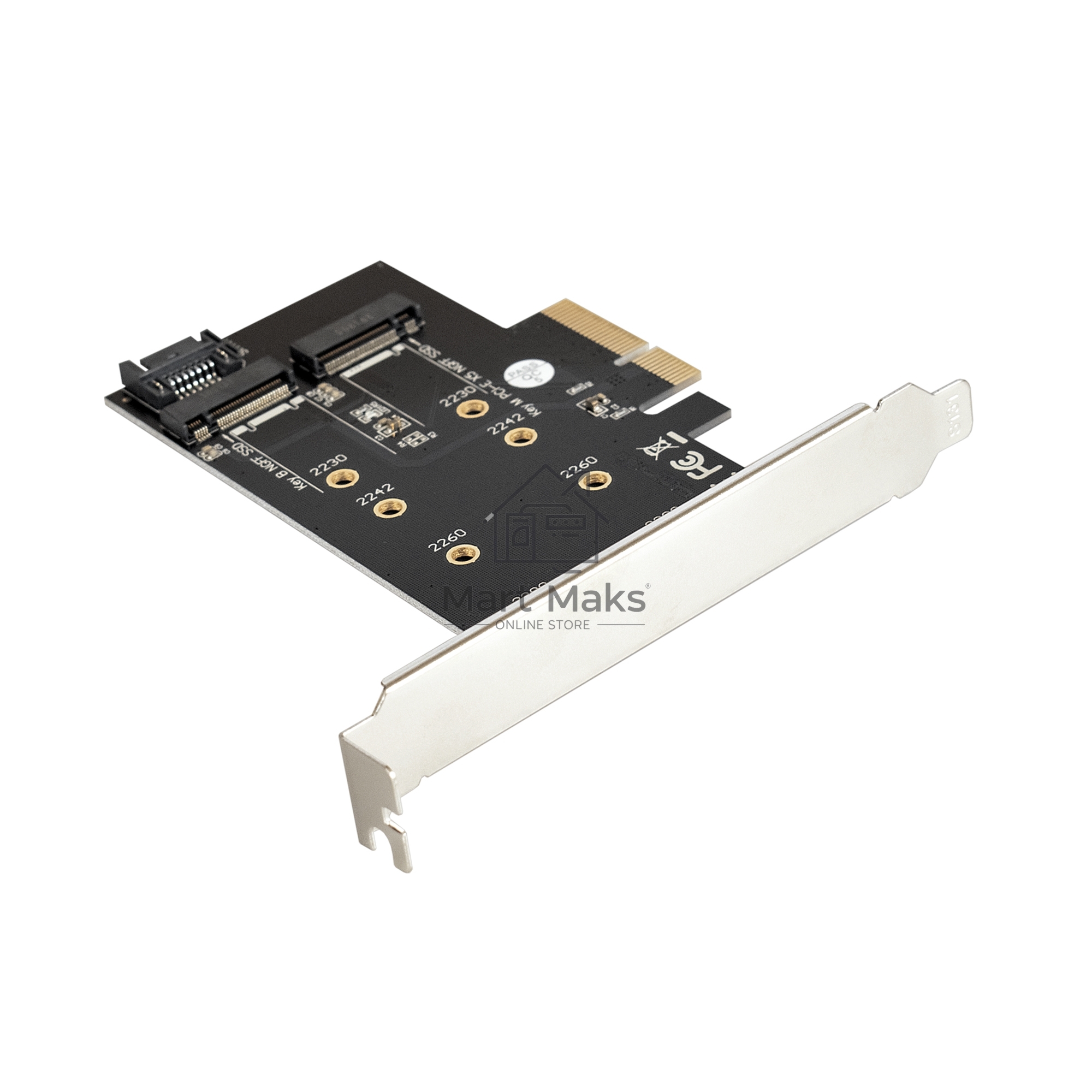 Переходник ExeGate EXE-509 M.2 B key + M.2 M Key -> PCI-Ex4/SATA