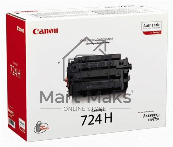 Картридж лазерный Canon 724H (3482B002) черный (12500 стр.) для LBP-6750Dn