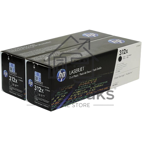Картридж лазерный двойная упаковка Hewlett-Packard HP 312A CF380XD черный для LaserJet Pro M476dn, M476dw, M476nw 4400 стр.