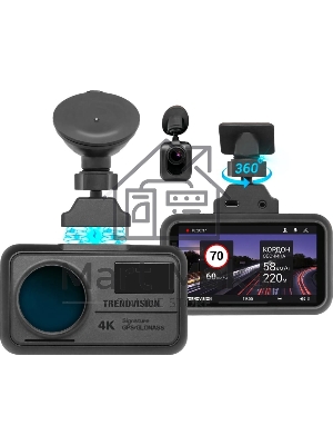 Видеорегистратор TrendVision TDR-725 Real 4K черный 8Mpix 2160x3840 2160p 170гр. GPS NT96670