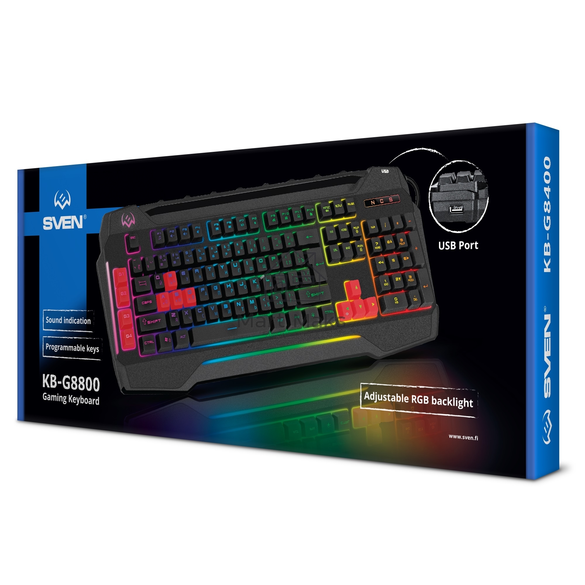 Клавиатура Sven KB-G8800 (SV-017675) проводная USB черный