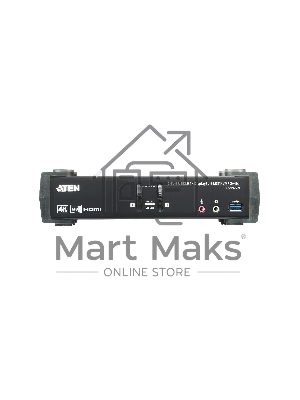 Переключатель KVM ATEN CS1922M-AT-G KVM+Audio+USB 3.0, 1 user USB+DP => 2 cpu USB+DP, со шнурами DP 2x1.5м.+USB 2х1.8м.