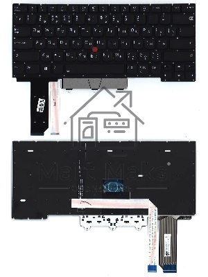 Клавиатура для ноутбука Lenovo IBM Thinkpad E14 черная с подсветкой