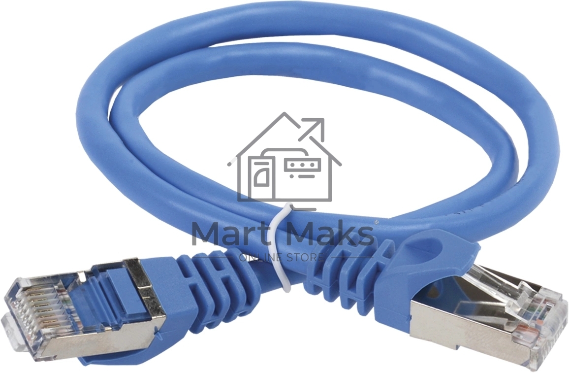 Патч-корд ITK PC03-C5EFL-1M F/FTP RJ-45 вил.-вилка RJ-45 кат.5E 1м синий LSZH