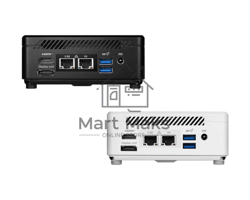 Неттоп MSI Cubi 5 12M-031BRU i5 1235U (1.3) Iris Xe noOS 2xGbitEth WiFi BT 65W белый (936-B0A812-218)