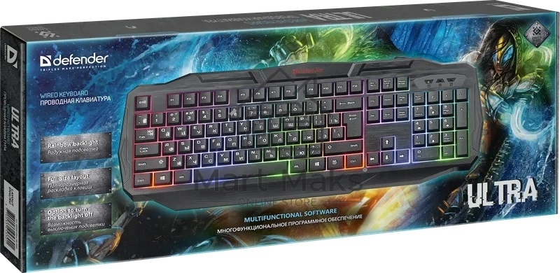Клавиатура Defender Ultra HB-330L RU проводная, USB, черный