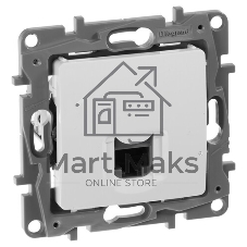 Розетка компьютерная ETIKA RJ45 кат.5 UTP, белый