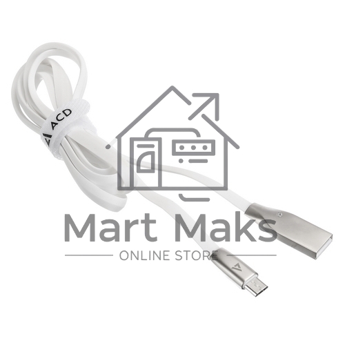 Кабель USB ACD-Infinity MicroUSB ~ USB-A TPE, 1.2м, белый (ACD-U922-M1W)