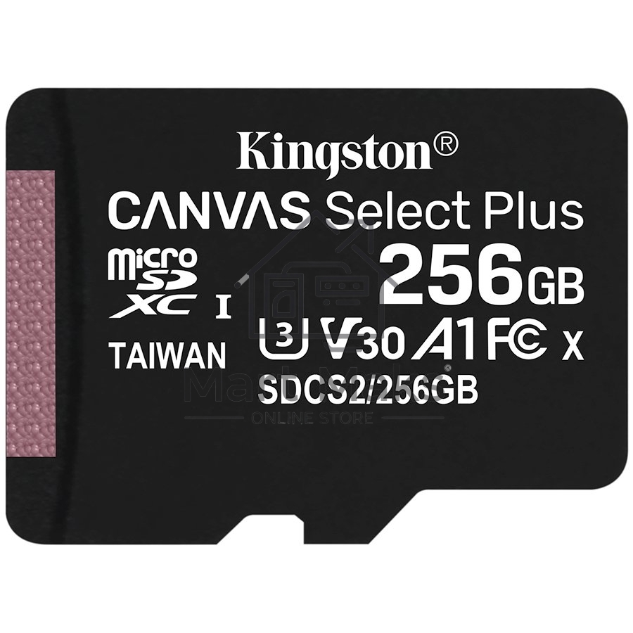 Флеш карта microSDHC 256GB microSDXC Class10 Kingston <SDCS2/256GBSP> UHS-I Canvas Select up to 100MB/s без адапт