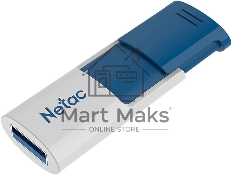 Флешка USB R/W R/W Netac U182 Blue 256Gb <NT03U182N-256G-30BL>, USB3.0, сдвижной корпус, пластиковая бело-синяя
