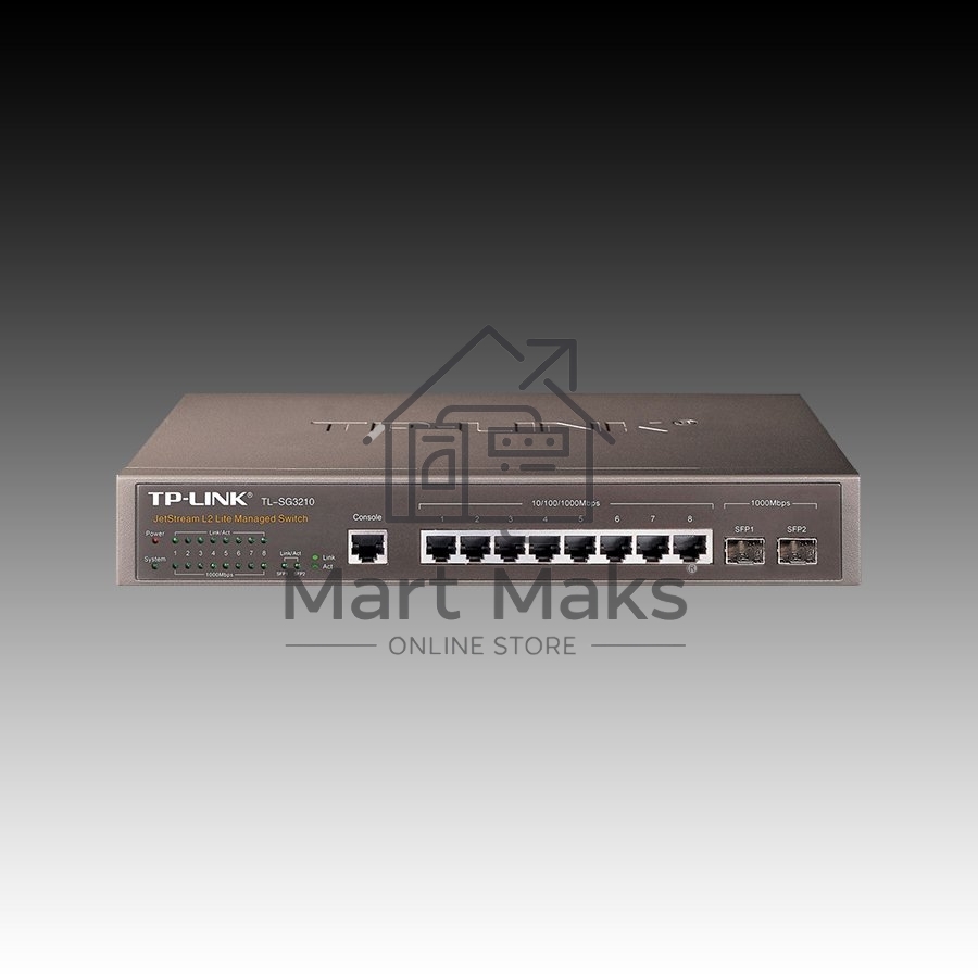 Коммутатор TP-Link SMB TL-SG3210 JetStream 8-Port Gigabit L2 Lite Managed Switch with 2 SFP Slots