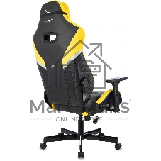 Кресло игровое Knight Thunder 5X черный/желтый эко.кожа крестов. металл