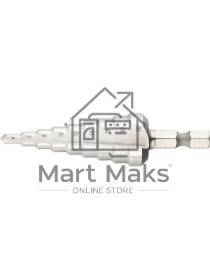 Сверло Вихрь ступенчатое по металлу 4-6-8-10-12-14-16-18-20мм, P6M5, шестигранный хвостовик