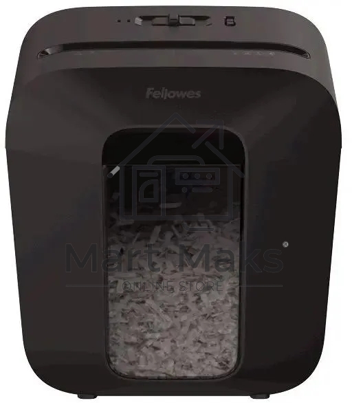 Шредер Fellowes PowerShred LX25 черный (секр.P-4)/перекрестный/6лист./11.5лтр./скрепки/скобы/пл.карты