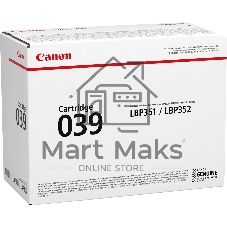 Картридж лазерный Canon Cartridge 039BK (0287C001) черный (11000 стр.) для Canon LBP351x/352x